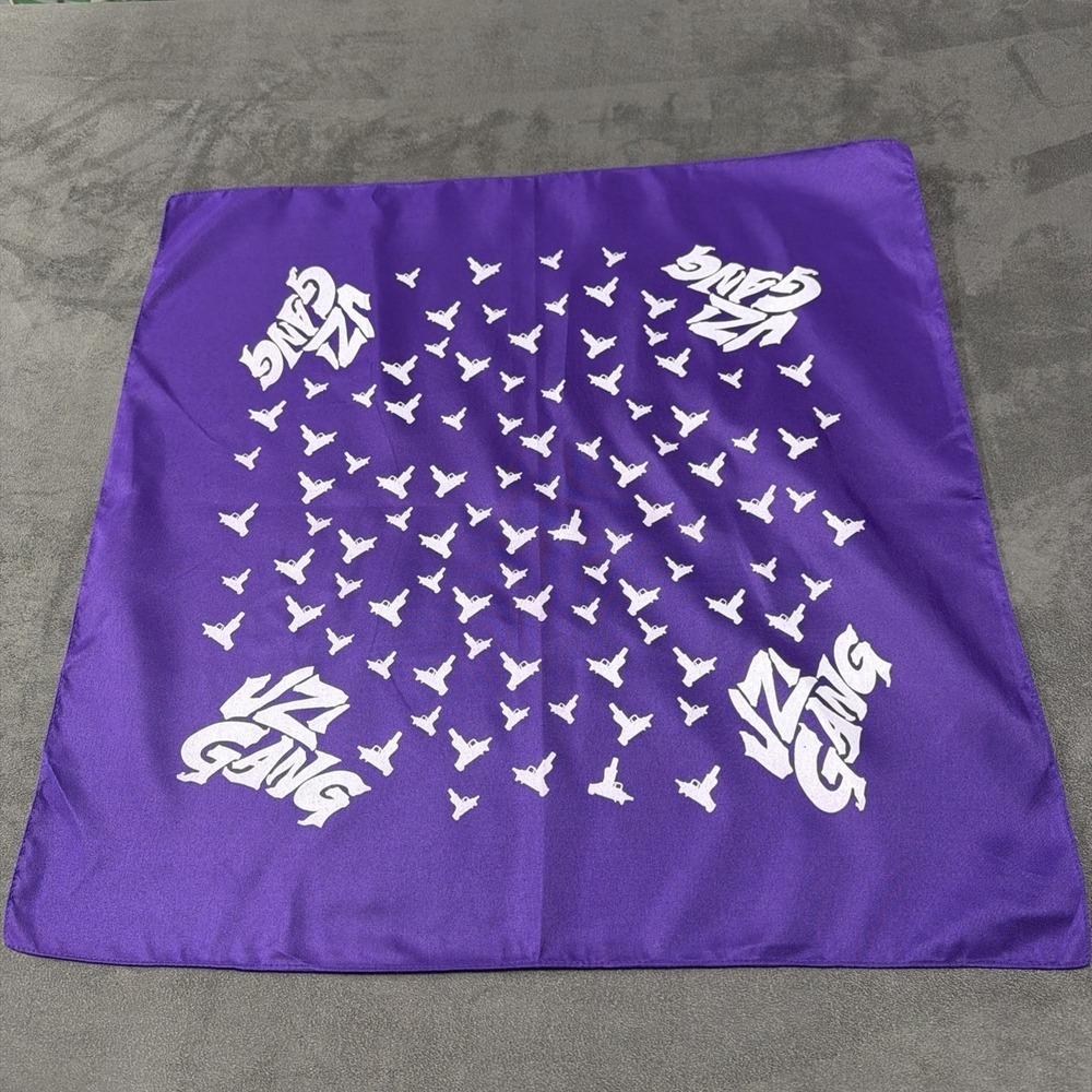 Lil Uzi Vert "Uzi Gang" Purple Bandana Handkerchief